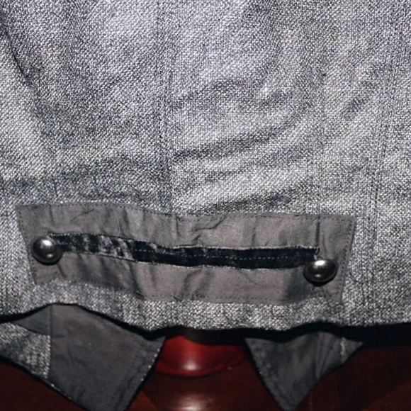 (New) Cropped Tuxedo/Military Gray Tweed Jacket - Picture 3 of 4